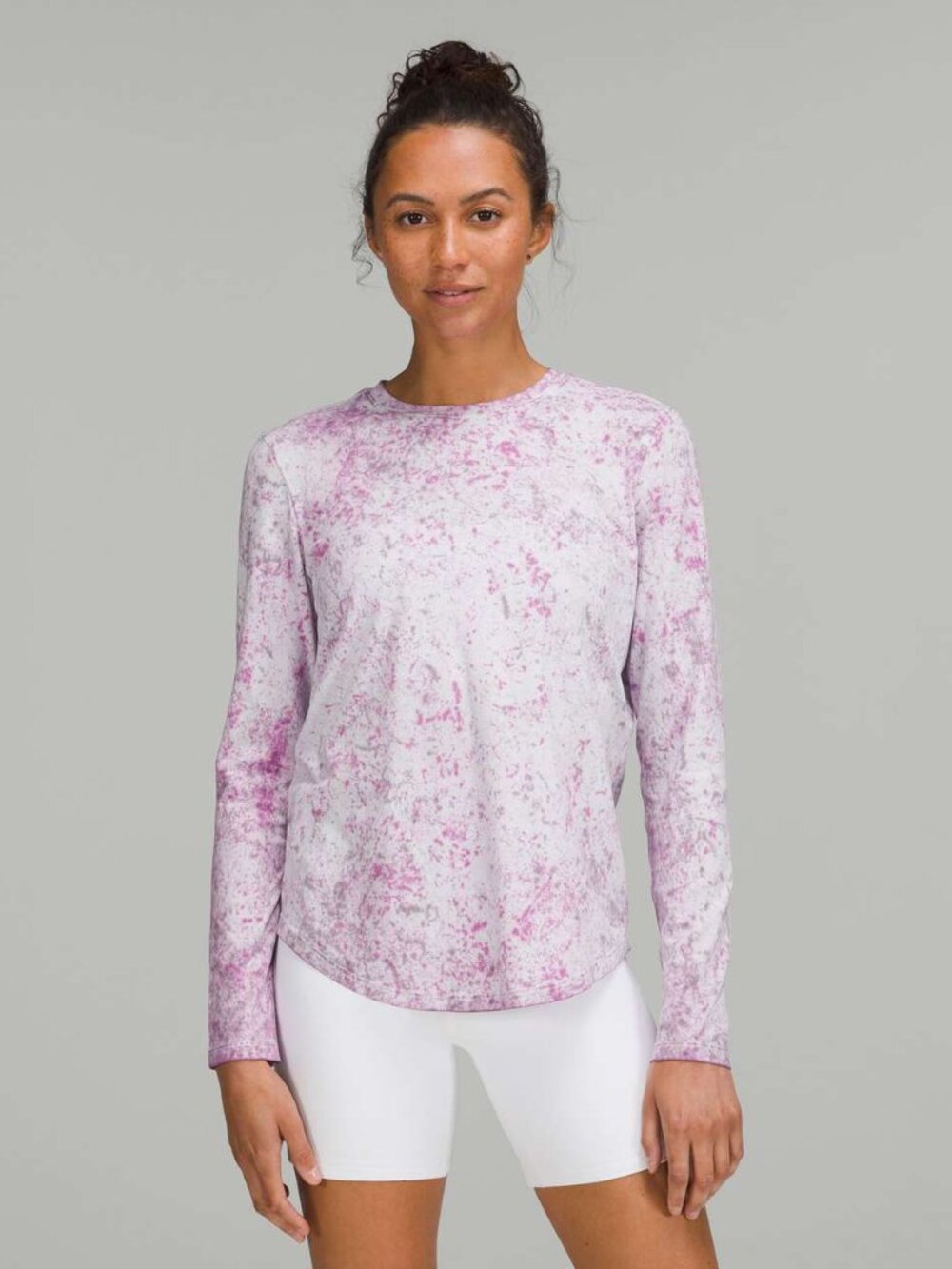 Lululemon Love Long Sleeve Shirt Cirrus Wash Alpine White Lunar Rock Vivid Plum